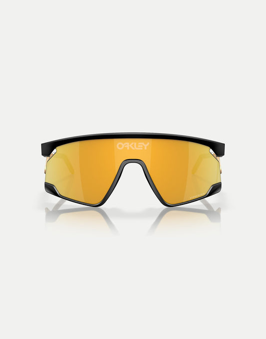 Bxtr Metal Shield Sunglasses With Gold Mirrored Lens