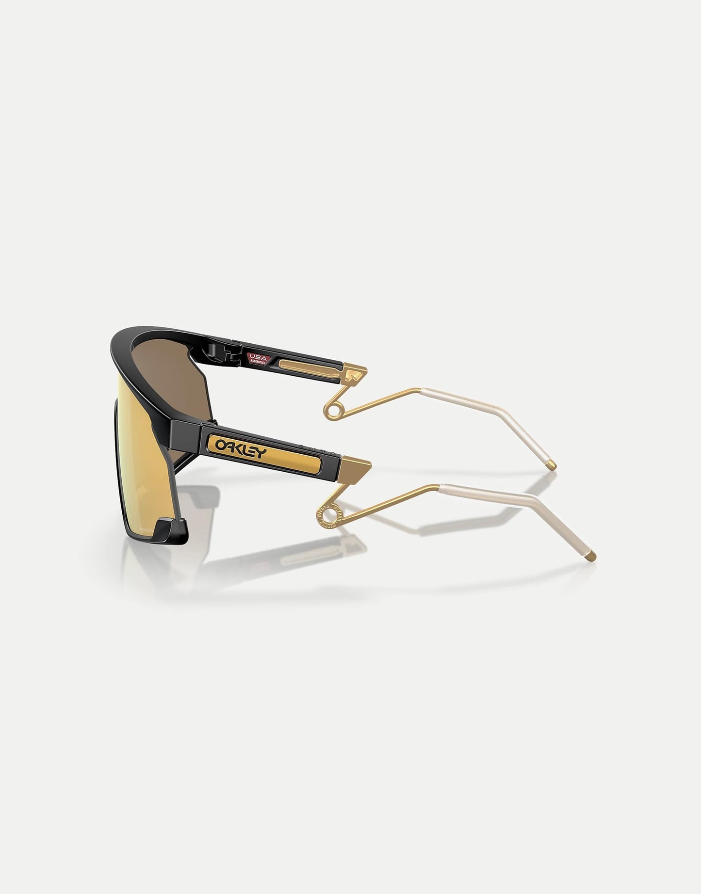 Bxtr Metal Shield Sunglasses With Gold Mirrored Lens