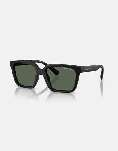 Square Sunglasses With Green Lens