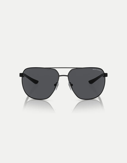 Ax2047S Round Sunglasses With Grey Lens