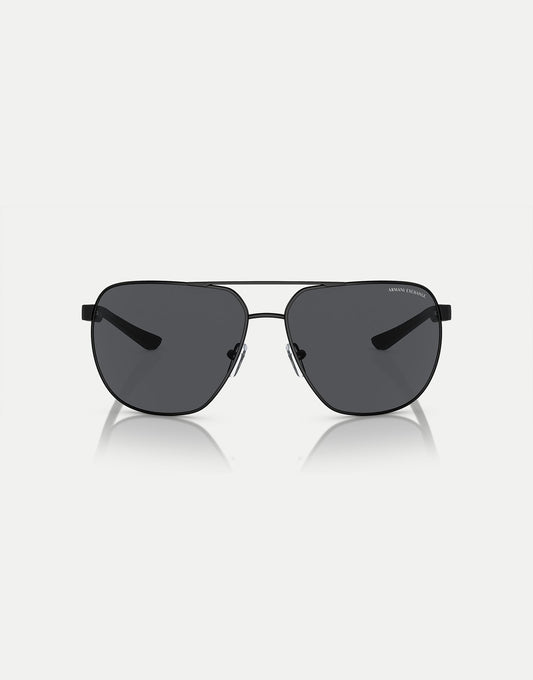 Ax2047S Round Sunglasses With Grey Lens