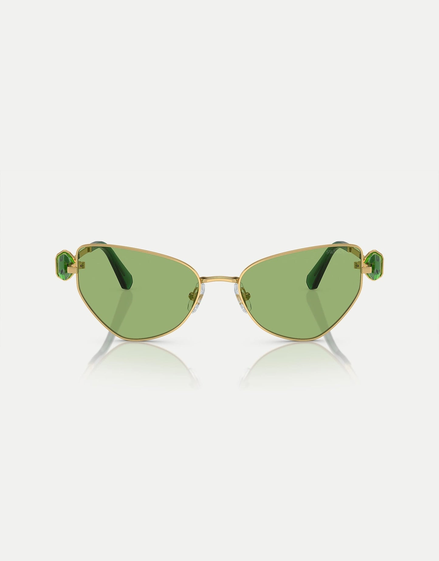 Sk7003 Irregular Sunglasses With Green Lens