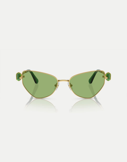 Sk7003 Irregular Sunglasses With Green Lens