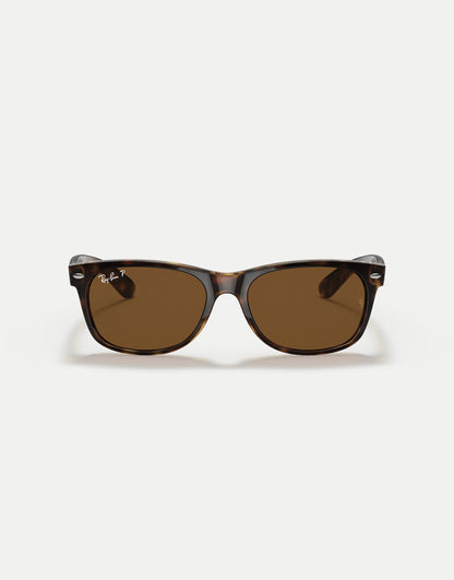 New Wayfarer Classic Square Polarised Sunglasses With Brown Lens