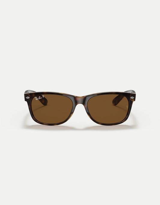 New Wayfarer Classic Square Polarised Sunglasses With Brown Lens