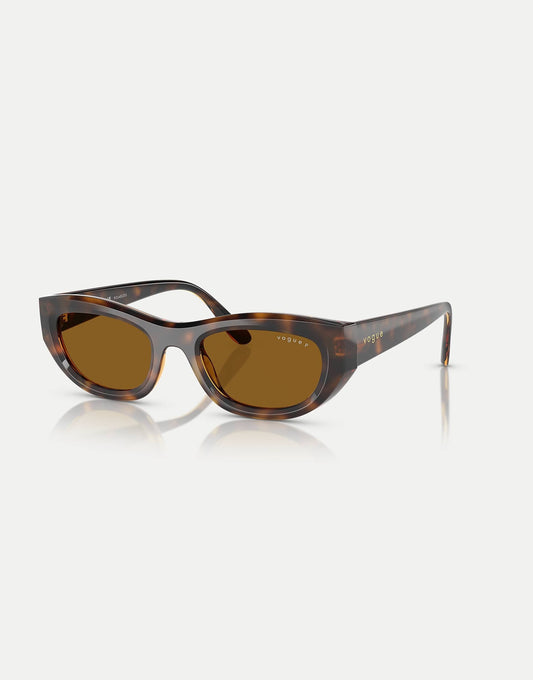 Cat Eye Polarised Sunglasses With Brown Lens