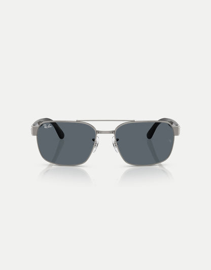 Square Sunglasses With Blue Lens