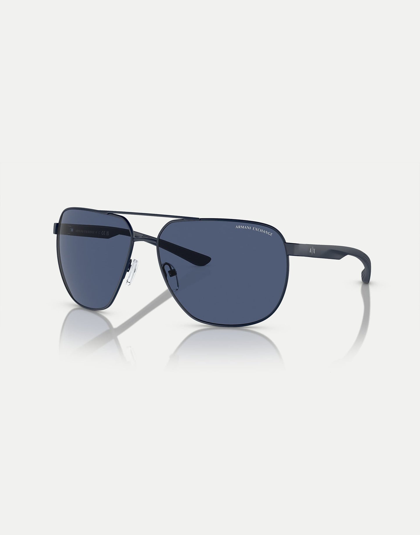 Ax2047S Round Sunglasses With Blue Lens