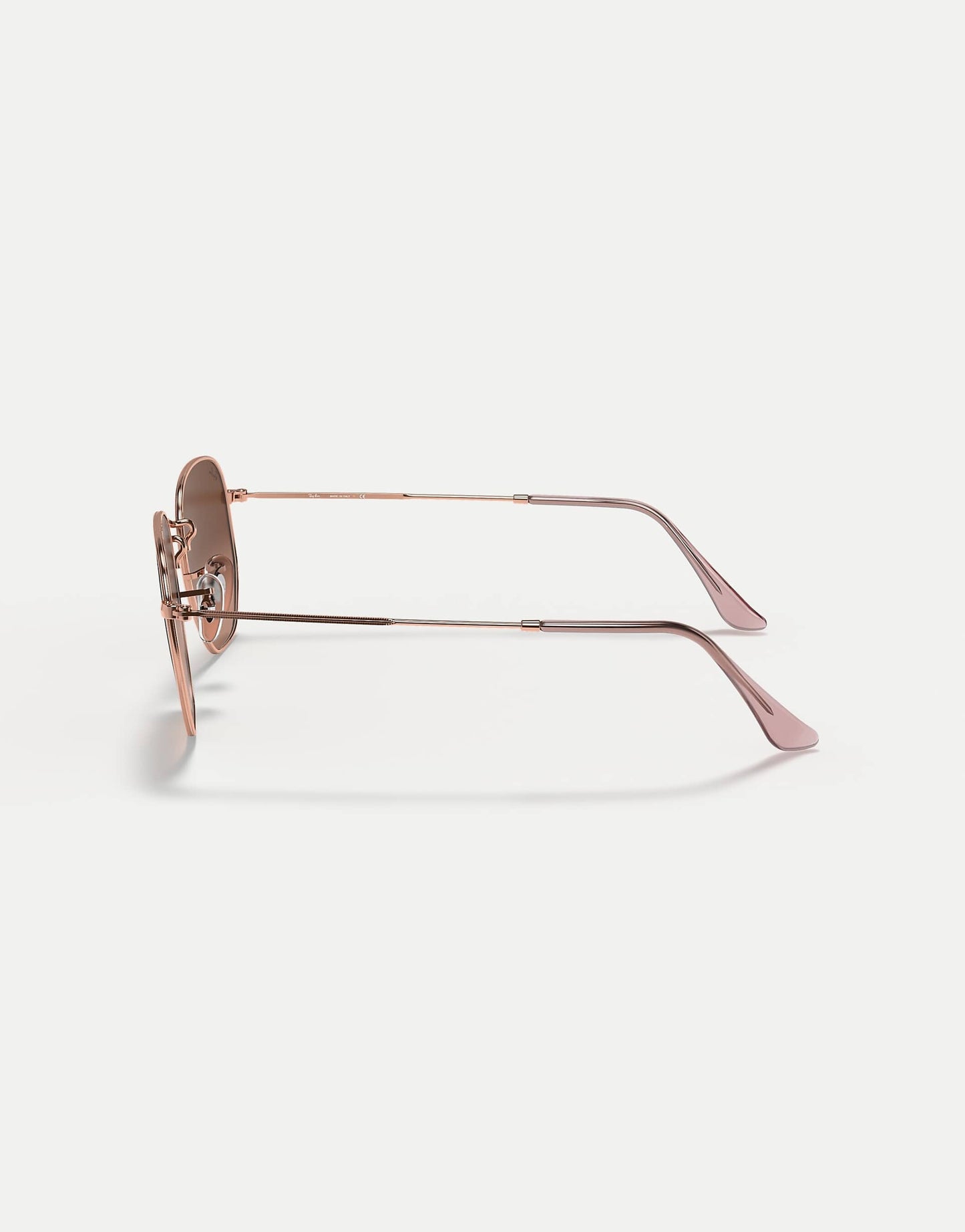 Hexagonal Flat Lenses Irregular Sunglasses With Brown Lens