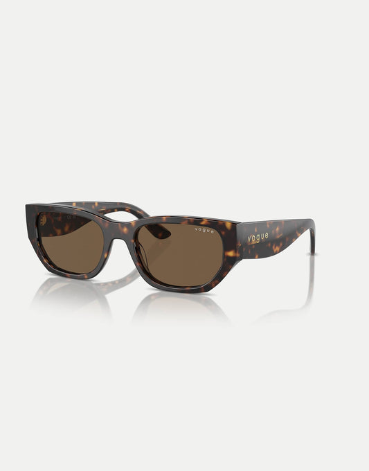 Rectangle Sunglasses With Brown Lens