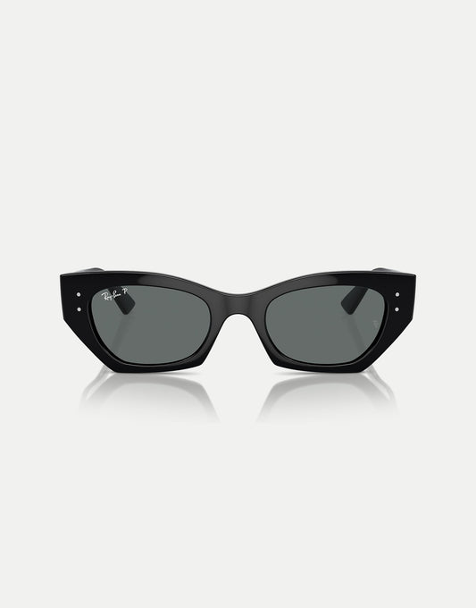 Zena  Irregular Polarised Sunglasses With Grey Lens