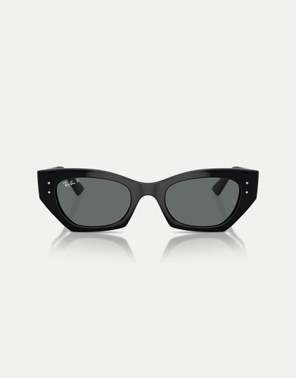 Zena  Irregular Polarised Sunglasses With Grey Lens