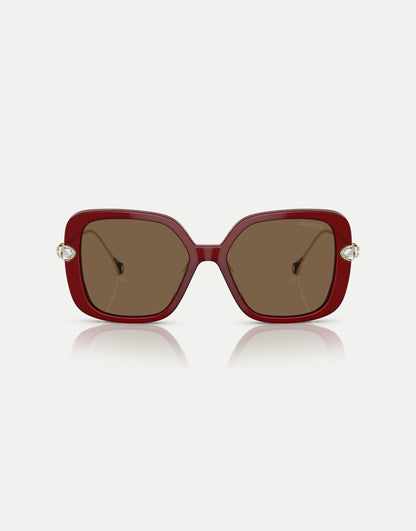 Rectangle Sunglasses With Brown Lens