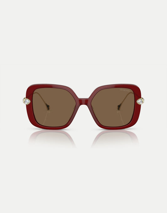 Rectangle Sunglasses With Brown Lens