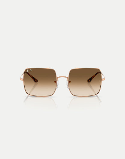 Square 1971 Classic Square Sunglasses With Brown Lens