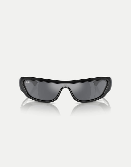 Xan  Irregular Sunglasses With Grey Mirrored Lens