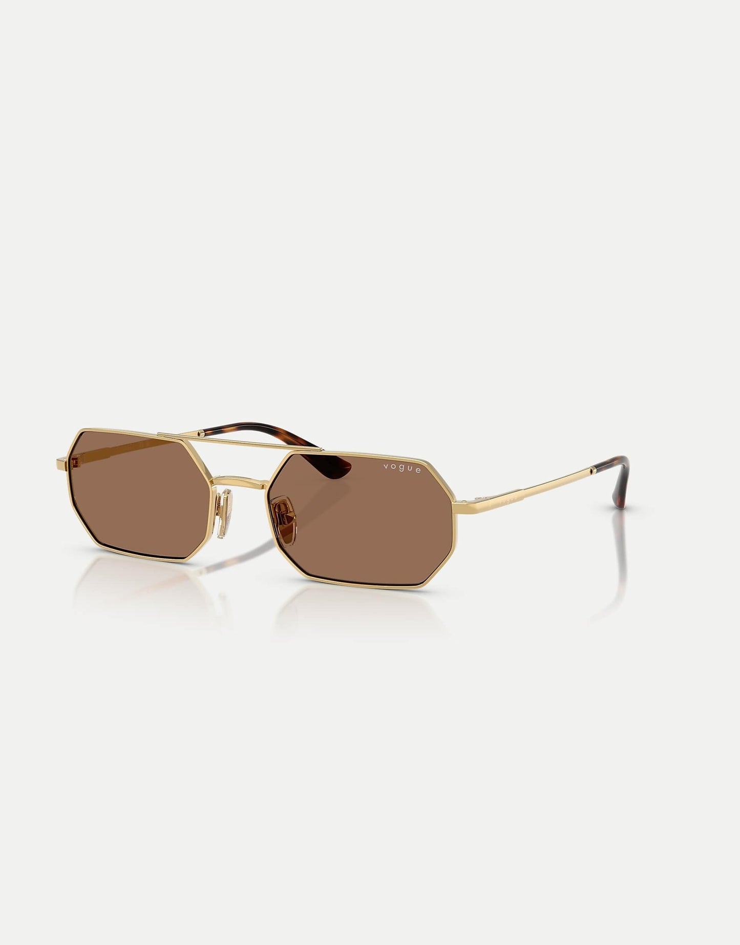 Irregular Sunglasses With Brown Lens