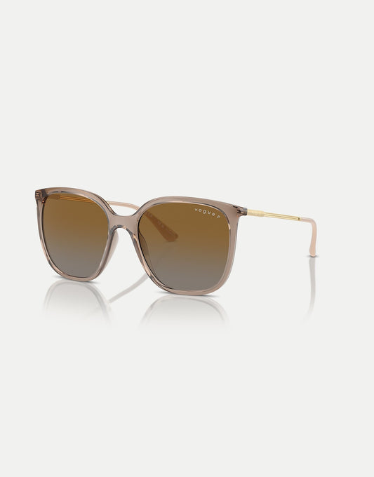 Square Polarised Sunglasses With Grey Lens