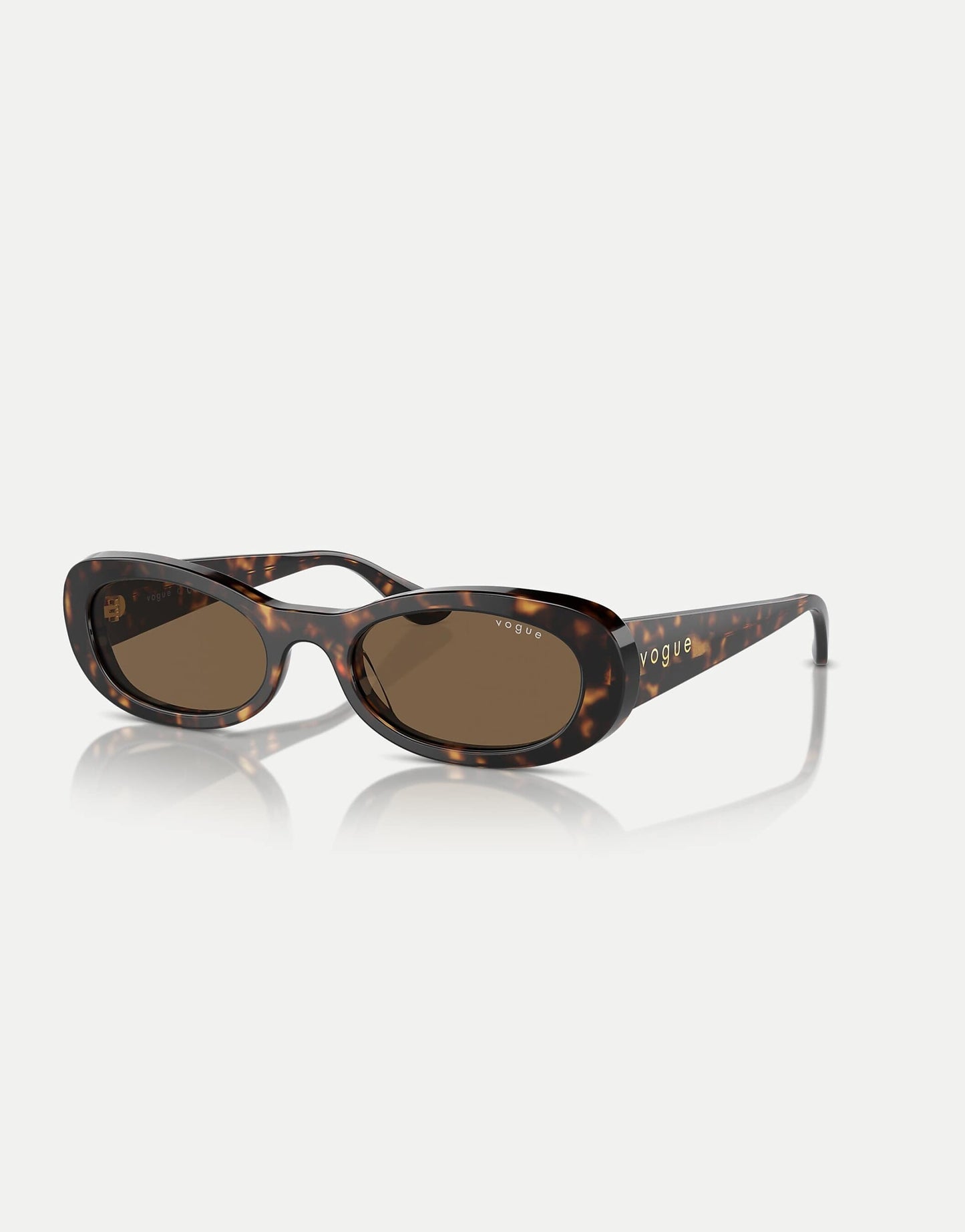 Oval Sunglasses With Brown Lens