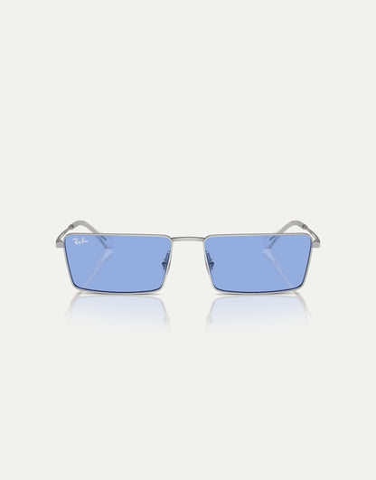 Emy  Rectangle Sunglasses With Blue Lens
