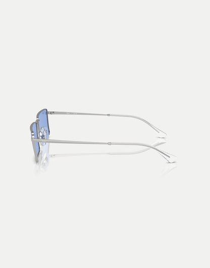 Emy  Rectangle Sunglasses With Blue Lens