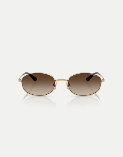 Oval Sunglasses With Brown Lens
