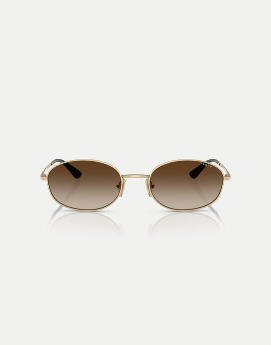 Oval Sunglasses With Brown Lens