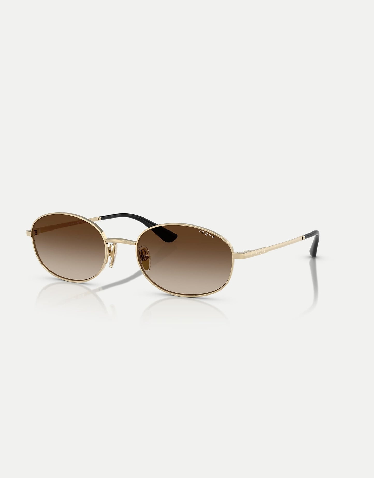 Oval Sunglasses With Brown Lens