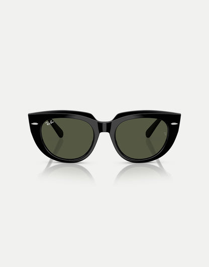Doreen Square Sunglasses With Green Lens