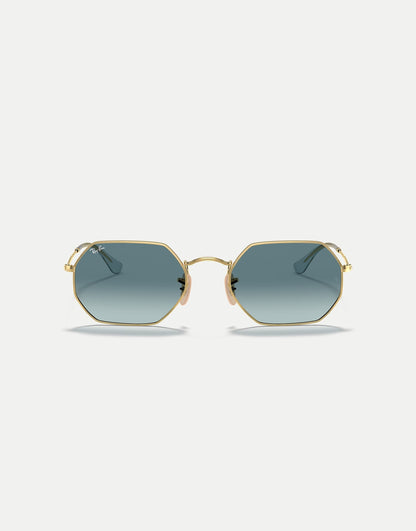 Octagonal Classic Irregular Sunglasses With Blue Lens