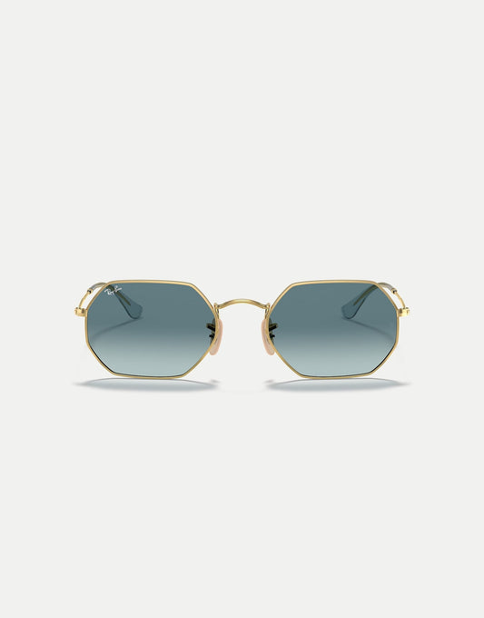 Octagonal Classic Irregular Sunglasses With Blue Lens