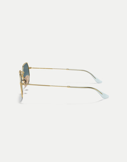 Octagonal Classic Irregular Sunglasses With Blue Lens