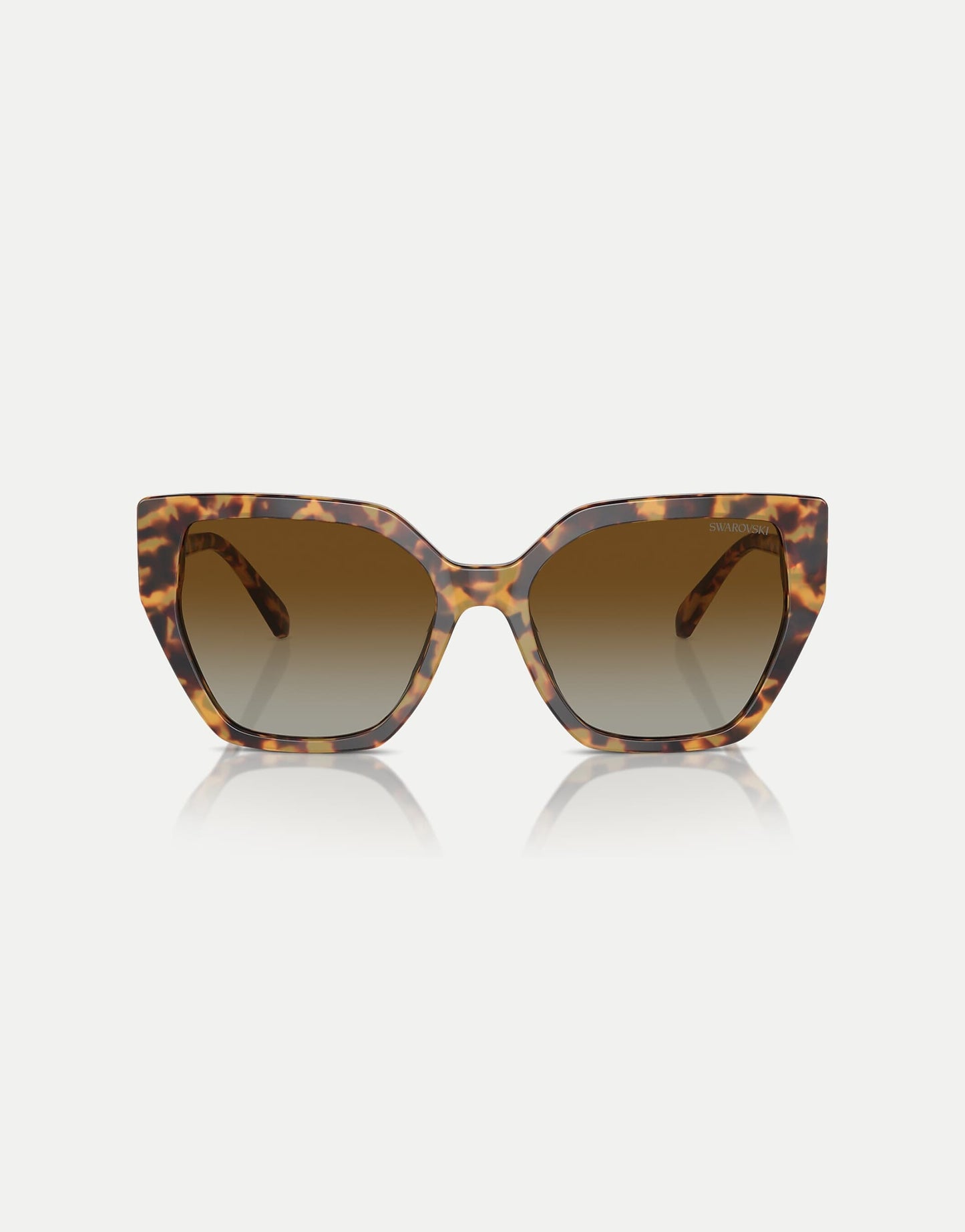 Irregular Polarised Sunglasses With Brown Lens