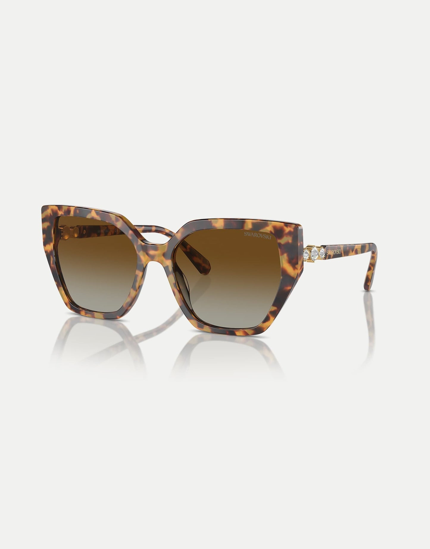 Irregular Polarised Sunglasses With Brown Lens