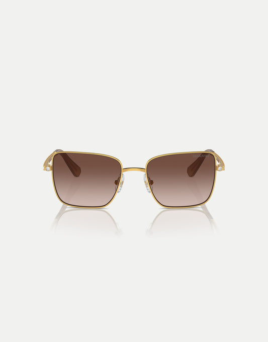 Round Sunglasses With Brown Lens