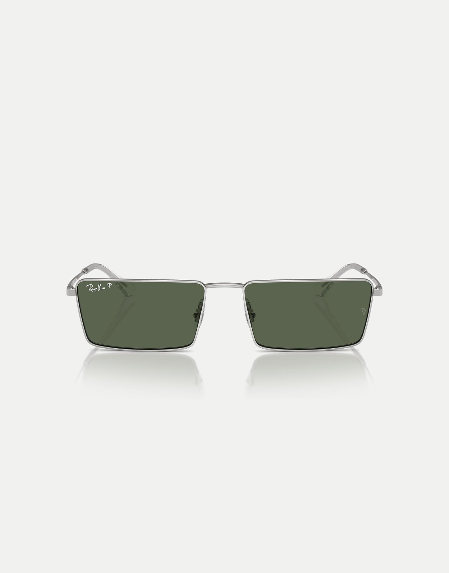 Emy  Rectangle Polarised Sunglasses With Green Lens