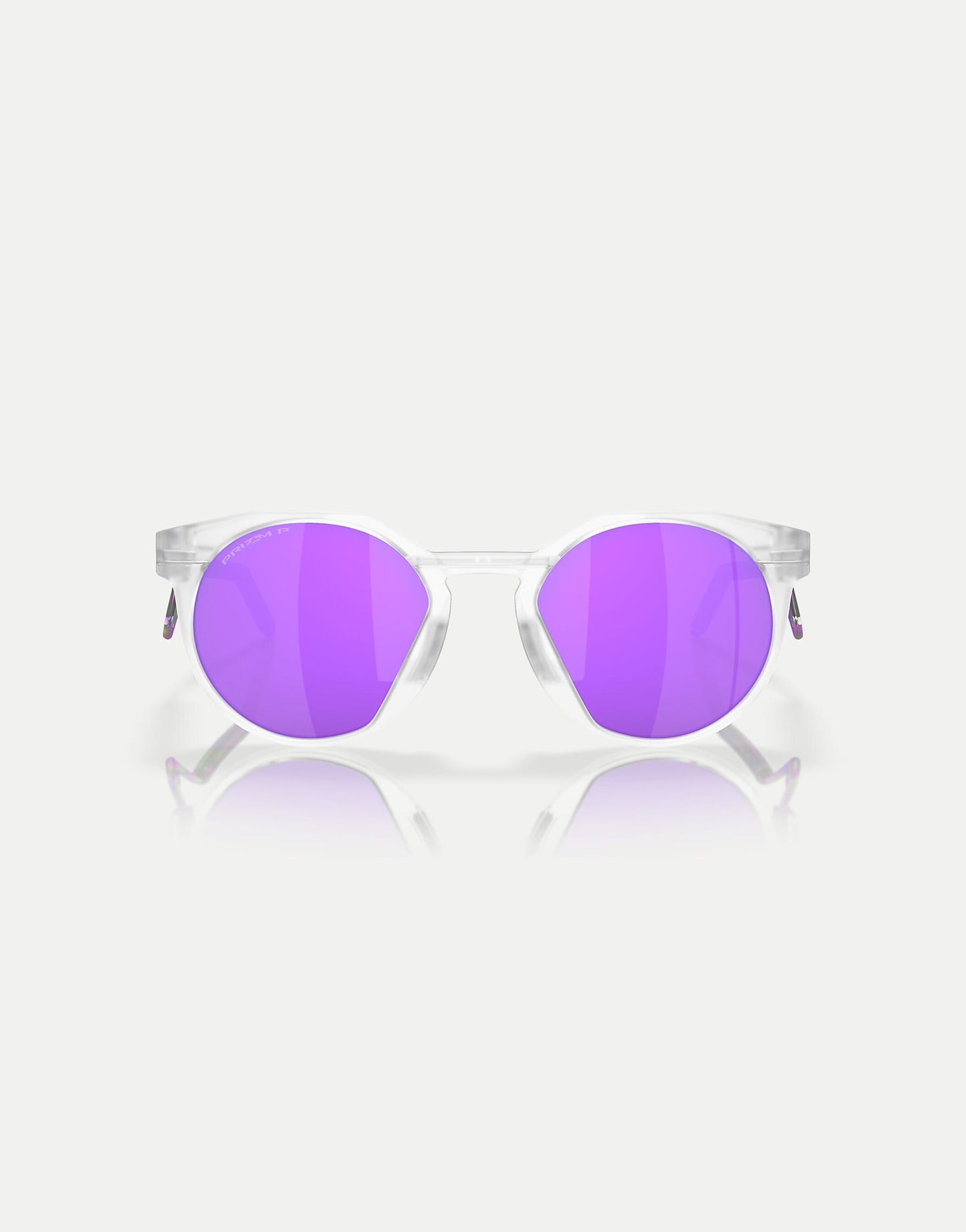 Hstn Metal Round Sunglasses With Violet Mirrored Lens
