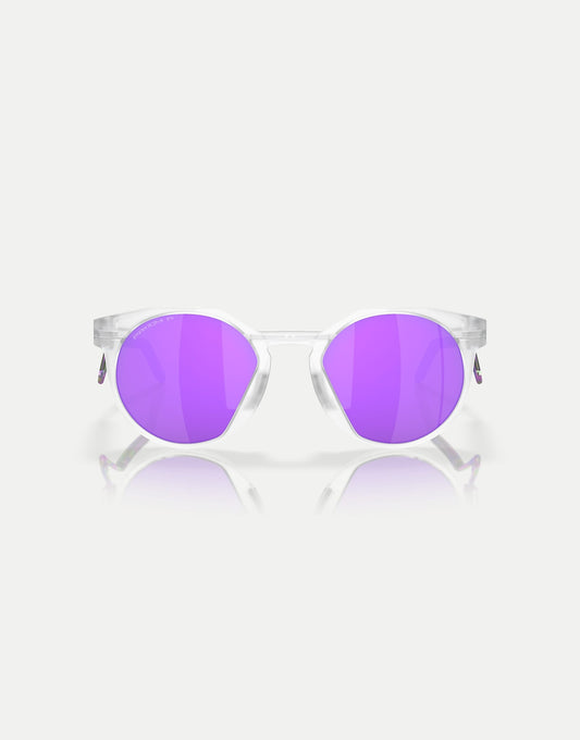 Hstn Metal Round Sunglasses With Violet Mirrored Lens