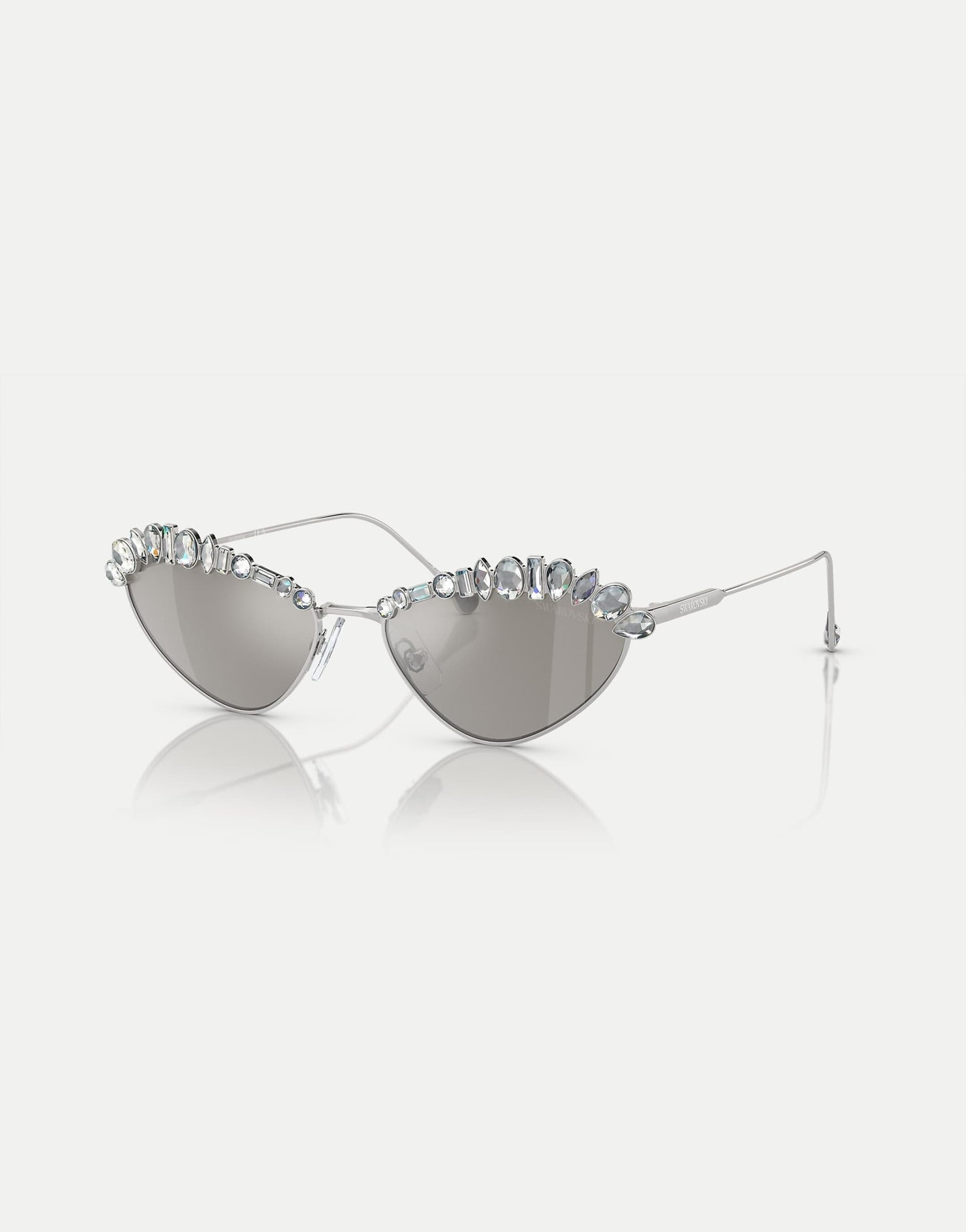 Sk7009 Irregular Sunglasses With Silver Mirrored Lens