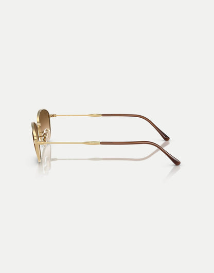 Irregular Sunglasses With Brown Lens