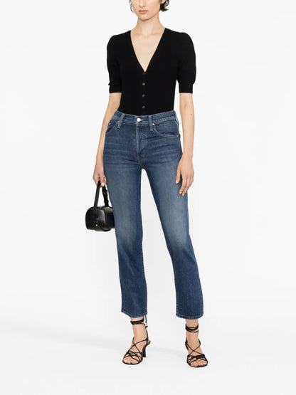 High-Rise Cropped Skinny Jeans