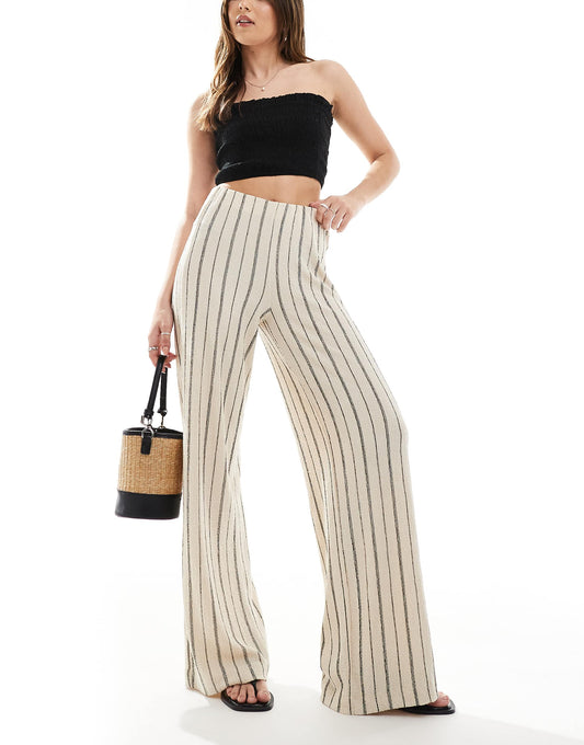 Crinkle Wide Leg Trousers