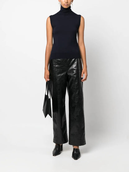 Roll-Neck Virgin-Wool Vest