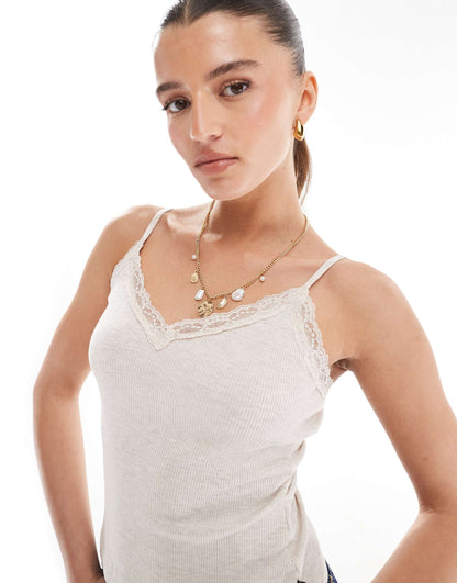 Essential Lace Trim Cami Top