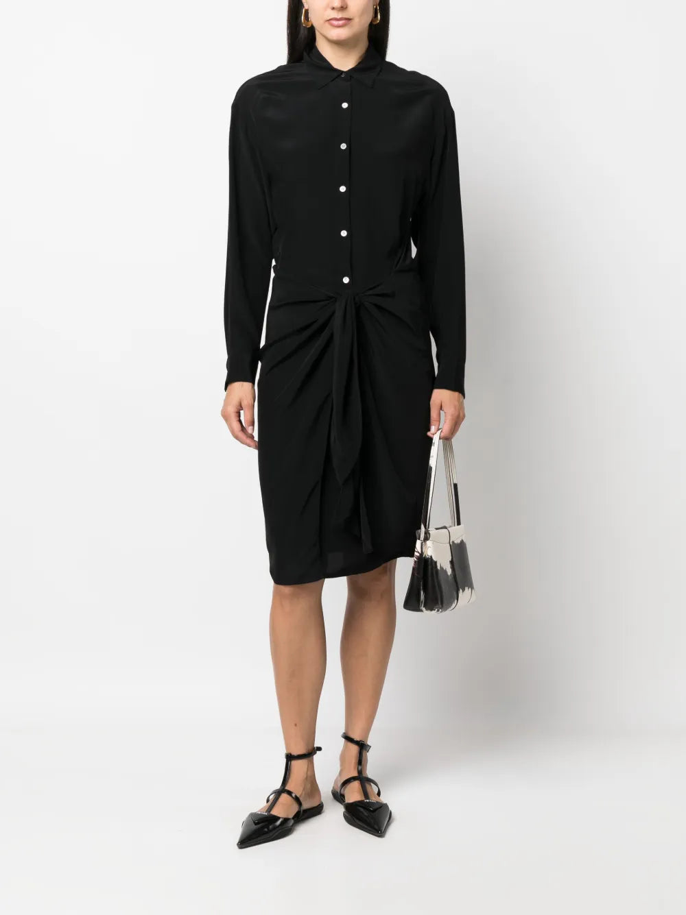 Sarong Draped Shirtdress