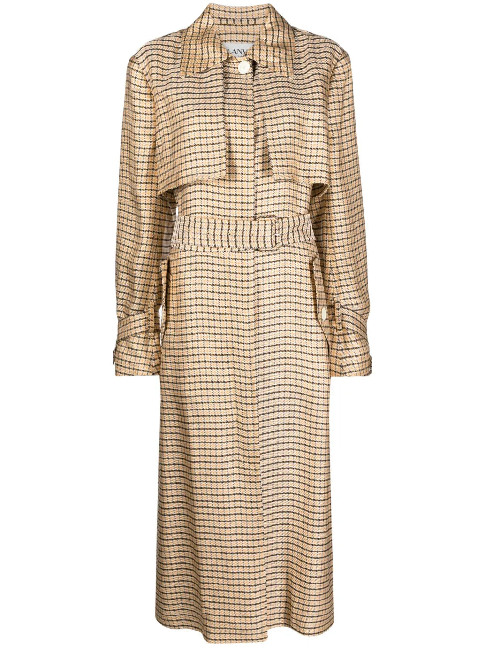 Checkered Trench Coat