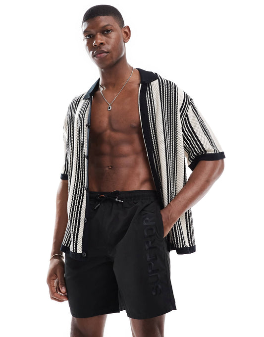Premium Embroidered 17-Inch Swim Shorts