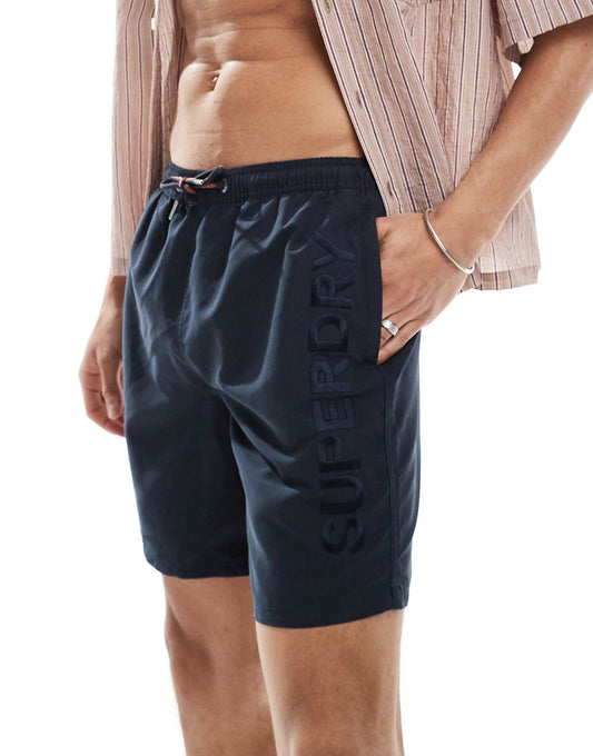 Premium Embroidered 17-Inch Swim Shorts