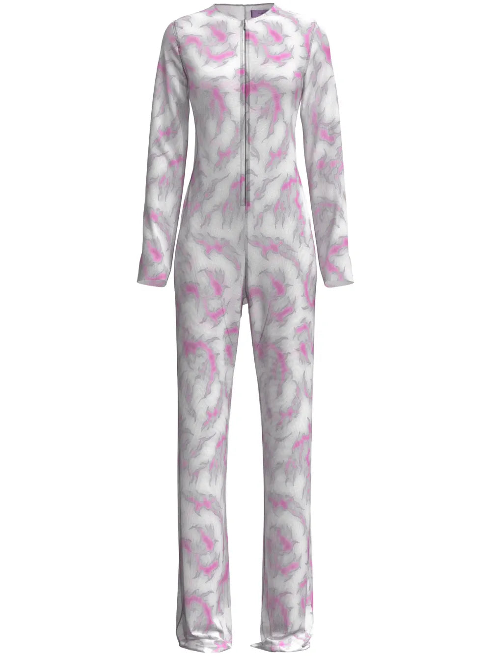 Vane Ghost-Print Flared Jumpsuit