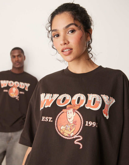Disney Unisex Oversized T-Shirt With Toy Story Woody Print